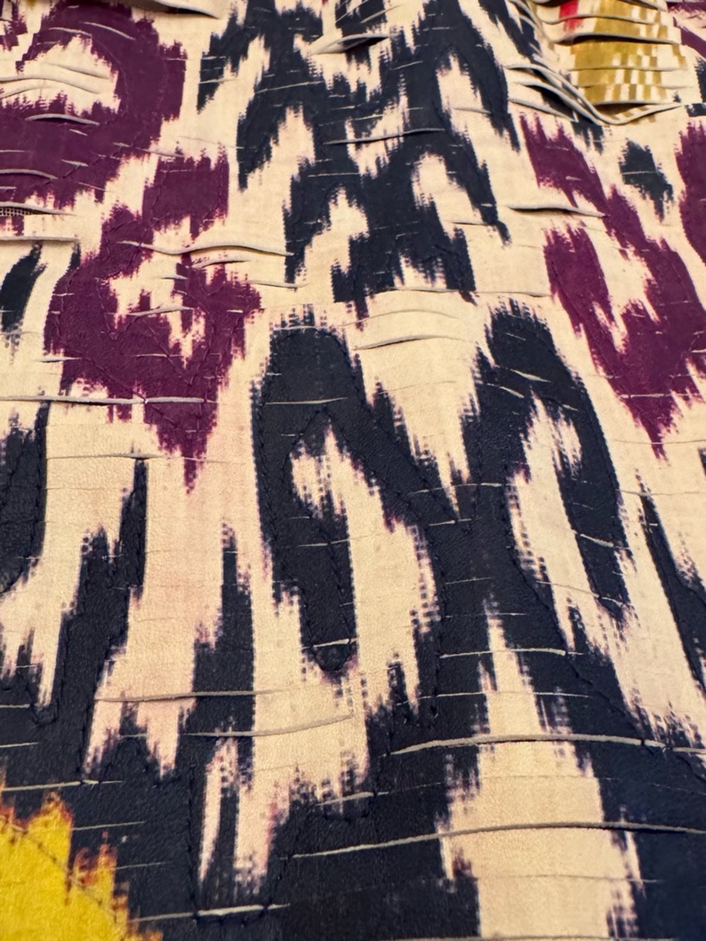 Ralph Lauren Purple Label Esteri Ikat-Print Nappa Leather Bustier - Picture 7 of 10